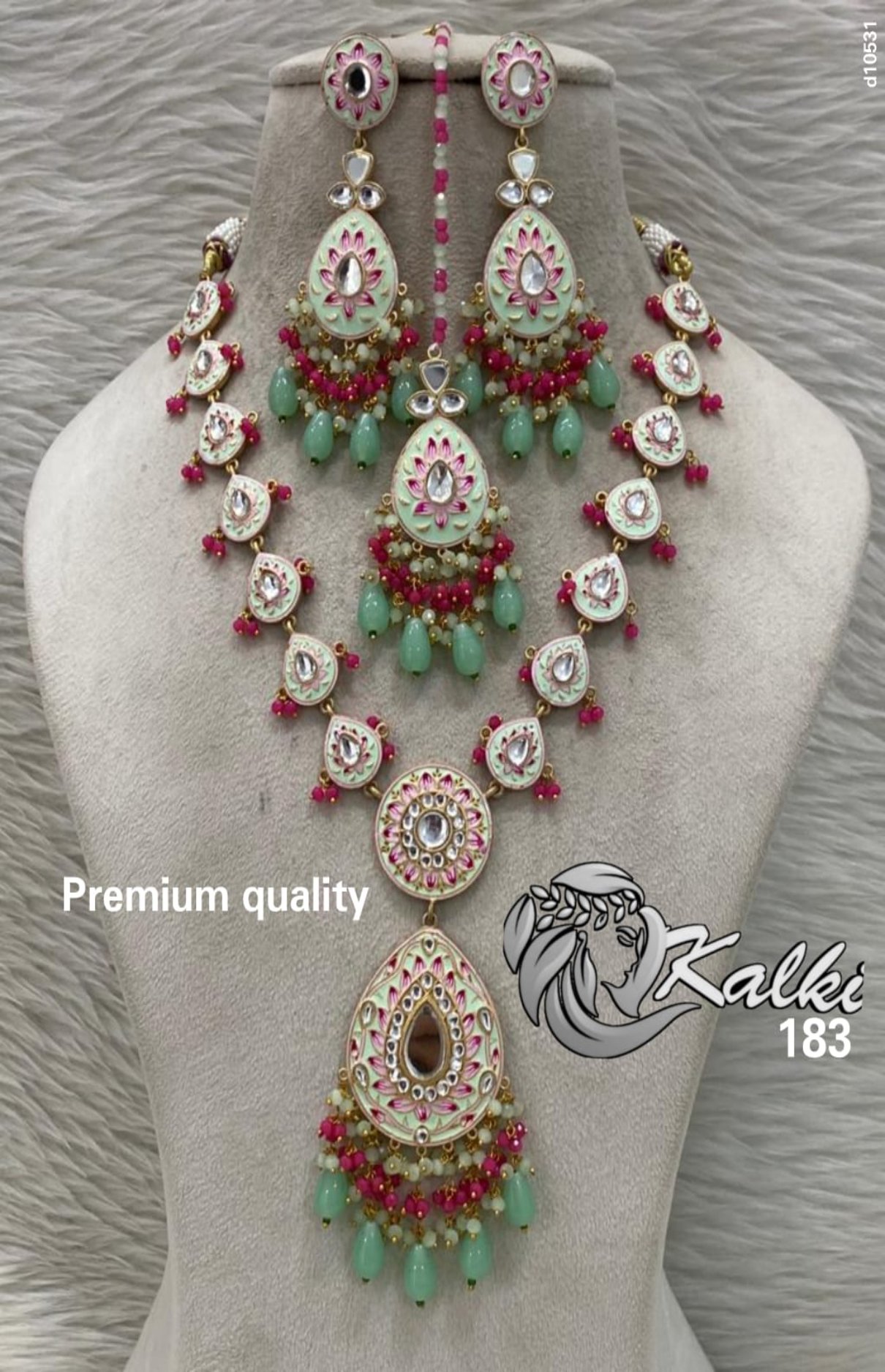 PREMIUM Kundan Pearls Necklace Set