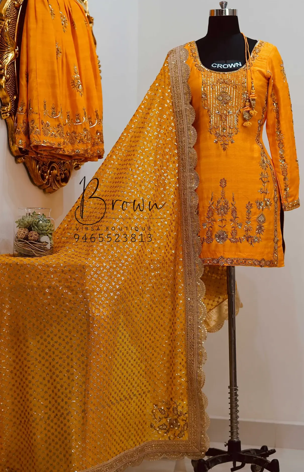 Raw Silk Garara With Long Shirt And Jaal Work Dupatta